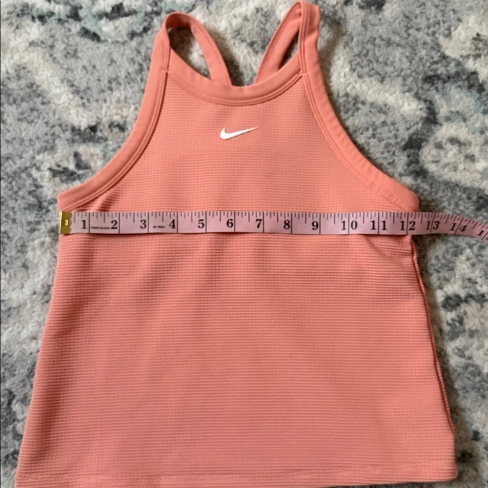 Nike Girls’ High Neck Waffle Textured Tank Top in Apricot - Picture 3 of 7